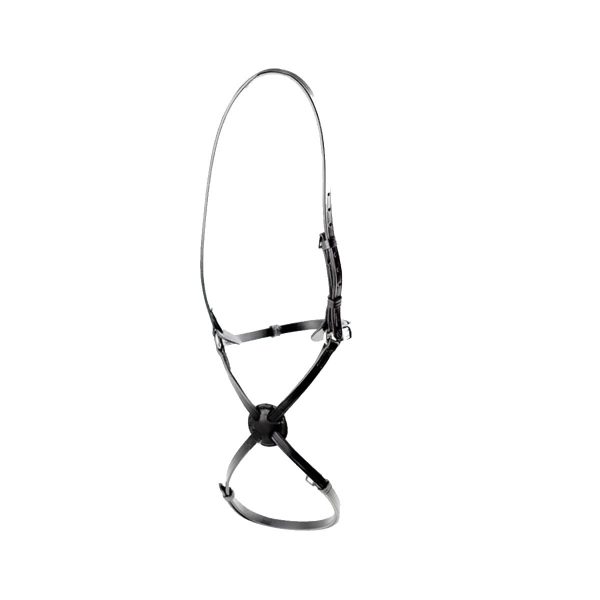 Dever Ascot High Ring Mexican Noseband - Black