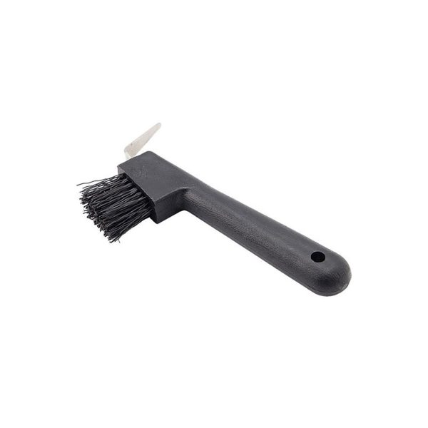 Hoof Pick with Brush Black