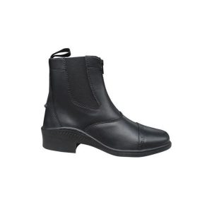 Turfmasters Front Zip Paddock Boot - Black