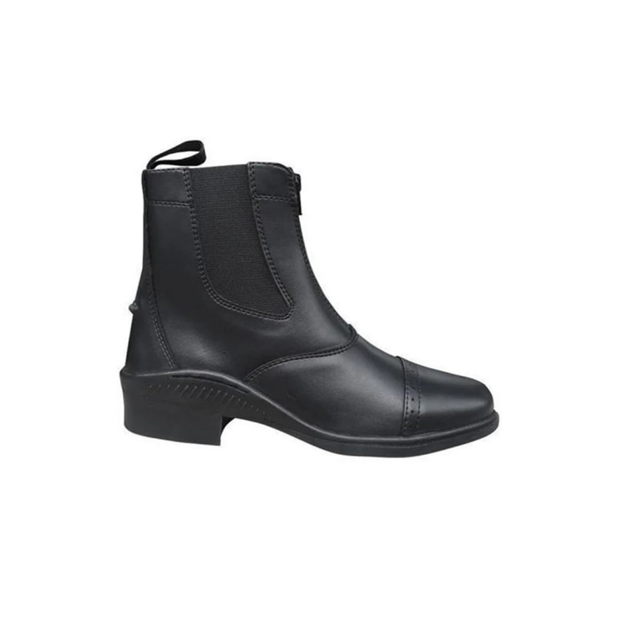 Turfmasters Front Zip Paddock Boot - Black
